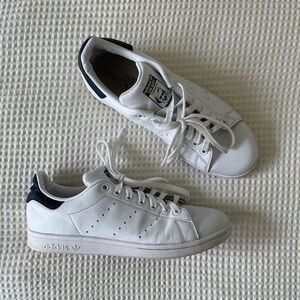 White & Navy Stan Smith Adidas Sneakers